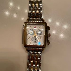 Michele Deco 18 Two-Tone Diamond Detail Watch